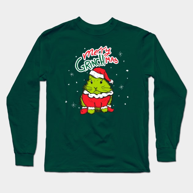 Merry Grinchmas bunny Long Sleeve T-Shirt by Nina_R